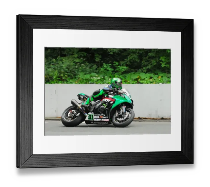 Framed Print : Horst Saiger (Kawasaki) 2016 Senior TT Framed Print : Horst Saiger (Kawasaki) 2016 Senior TT