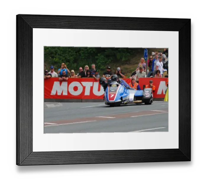 Framed Print : Alan Founds & Aki Aalto (LCR Suzuki) 2016 Sidecar 2 TT