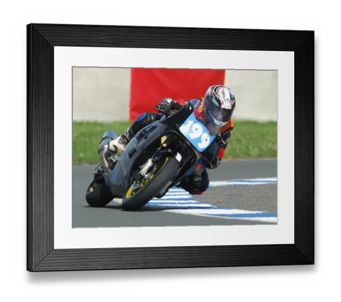 Framed Print : Chris Moffitt (Kawasaki) April; Jurby
