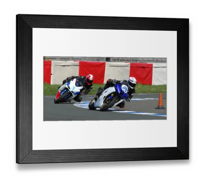 Framed Print : David Quine (Yamaha), Brendan Fargher (Suzuki), April; Jurby Framed Print : David Quine (Yamaha), Brendan Fargher (Suzuki), April; Jurby