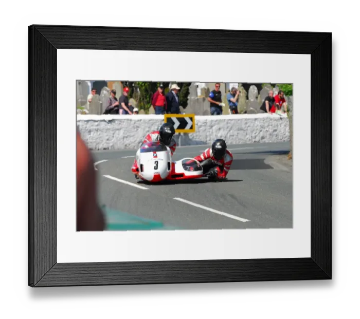 Framed Print : Vince Biggs & Vicky Cooke (Busch BMW) 2016 Pre TT Classic Framed Print : Vince Biggs & Vicky Cooke (Busch BMW) 2016 Pre TT Classic