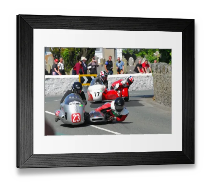 Framed Print : Mike Cookson & Alun Thomas (BMW) 2016 Pre TT Classic Framed Print : Mike Cookson & Alun Thomas (BMW) 2016 Pre TT Classic