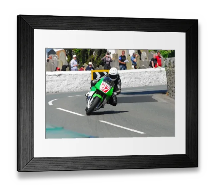 Framed Print : Tony Limer (Kawasaki) 2016 Pre TT Classic Framed Print : Tony Limer (Kawasaki) 2016 Pre TT Classic