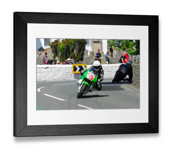 Framed Print : Tony Limer (Kawasaki) 2016 Pre TT Classic Framed Print : Tony Limer (Kawasaki) 2016 Pre TT Classic