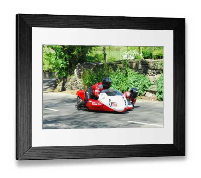 Framed Print : Vince Biggs & Vicky Cooke (Busch BMW) 2016 Pre TT Classic Framed Print : Vince Biggs & Vicky Cooke (Busch BMW) 2016 Pre TT Classic