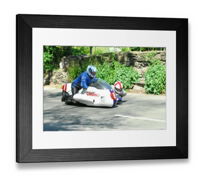 Framed Print : Dick Hawes & Sebastian Barr (MRE BMW) 2016 Pre TT Classic Framed Print : Dick Hawes & Sebastian Barr (MRE BMW) 2016 Pre TT Classic