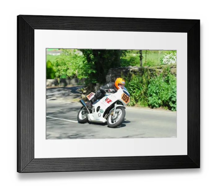 Framed Print : James Ford (Yamaha) 2016 Pre TT Classic