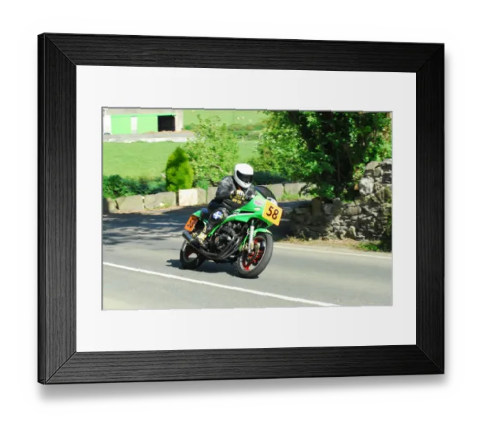 Framed Print : Kevin Murphy (Kawasaki) 2016 Pre TT Classic Framed Print : Kevin Murphy (Kawasaki) 2016 Pre TT Classic