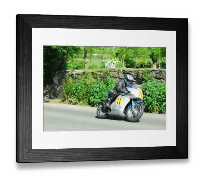 Framed Print : Steve Elliott (Honda) 2016 Pre TT Classic