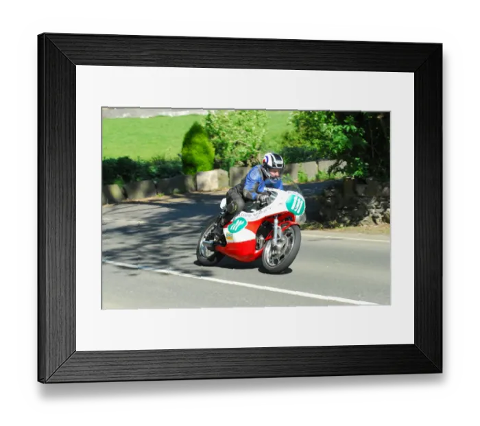 Framed Print : Dave Edwards (Yamaha) 2016 Pre TT Classic
