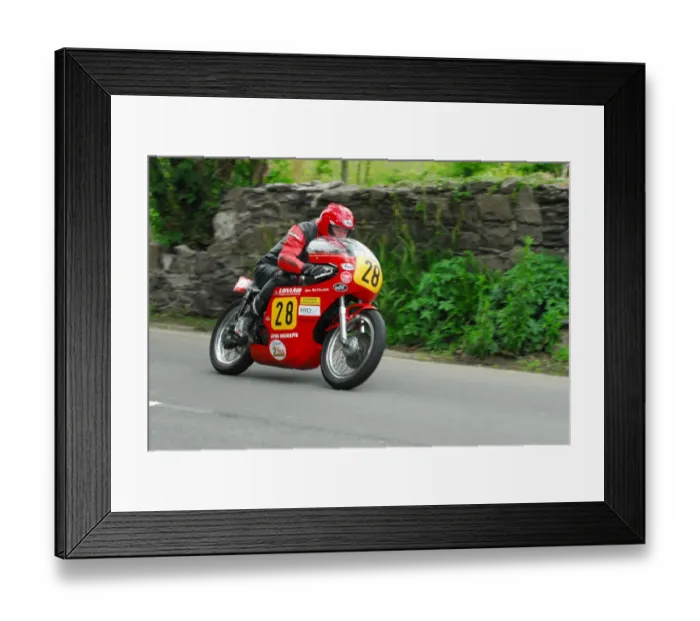 Framed Print : Allan Brew (Seeley G50) 2015 Pre TT Classic