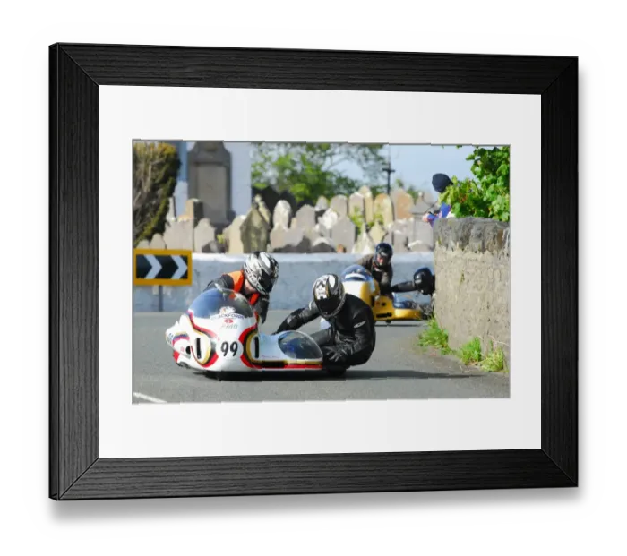 Framed Print : Patrick Geffray & Ronnie Aine (BMW NRE) 2015 Pre TT Classic Framed Print : Patrick Geffray & Ronnie Aine (BMW NRE) 2015 Pre TT Classic