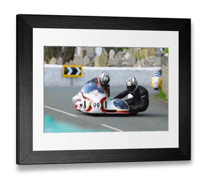 Framed Print : Patrick Geffray & Ronnie Aine (BMW MRE) 2015 Pre TT Classic Framed Print : Patrick Geffray & Ronnie Aine (BMW MRE) 2015 Pre TT Classic