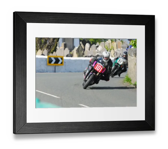 Framed Print : Mark Bamford (Kawasaki) 2015 Pre TT Classic Framed Print : Mark Bamford (Kawasaki) 2015 Pre TT Classic