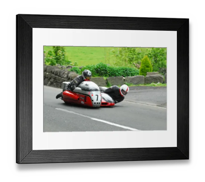 Framed Print : Wally Sunders & Bob K Dowty (Special) 2015 Pre TT Classic Framed Print : Wally Sunders & Bob K Dowty (Special) 2015 Pre TT Classic