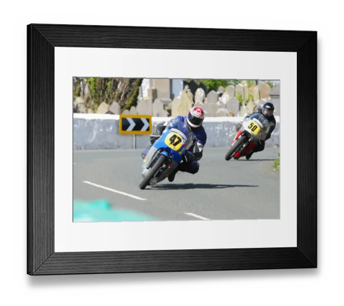 Framed Print : David Lissaman (NRE Seeley) and John A Jones (Matchless) 2015 Pre TT Classic Framed Print : David Lissaman (NRE Seeley) and John A Jones (Matchless) 2015 Pre TT Classic