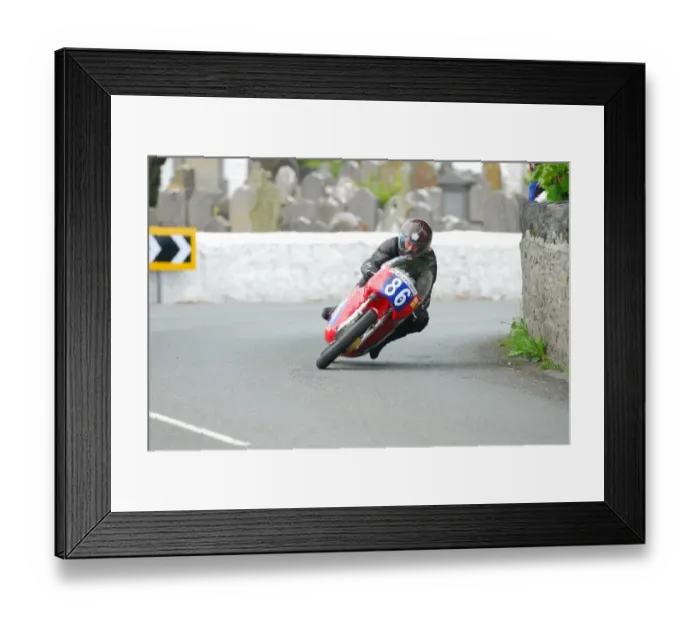 Framed Print : Bill Swallow (Aermacchi) 2015 Pre TT Classic Framed Print : Bill Swallow (Aermacchi) 2015 Pre TT Classic