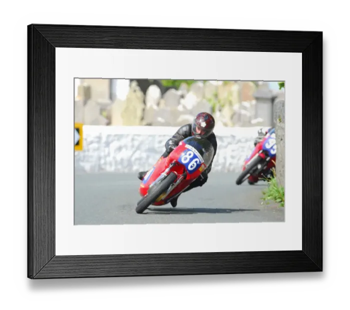 Framed Print : Bill Swallow (Aermacchi) 2015 Pre TT Classic Framed Print : Bill Swallow (Aermacchi) 2015 Pre TT Classic