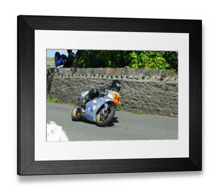 Framed Print : Chris Barratt (Yamaha) 2015 Pre TT Classic Framed Print : Chris Barratt (Yamaha) 2015 Pre TT Classic