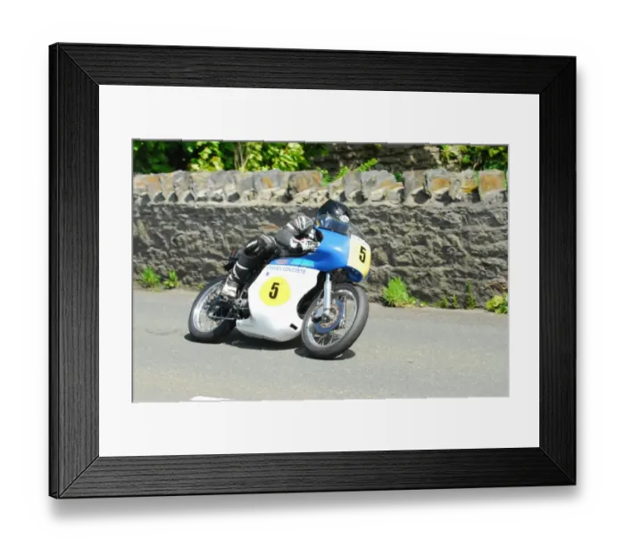 Framed Print : Jamie Coward (Norton) 2015 Pre TT Classic