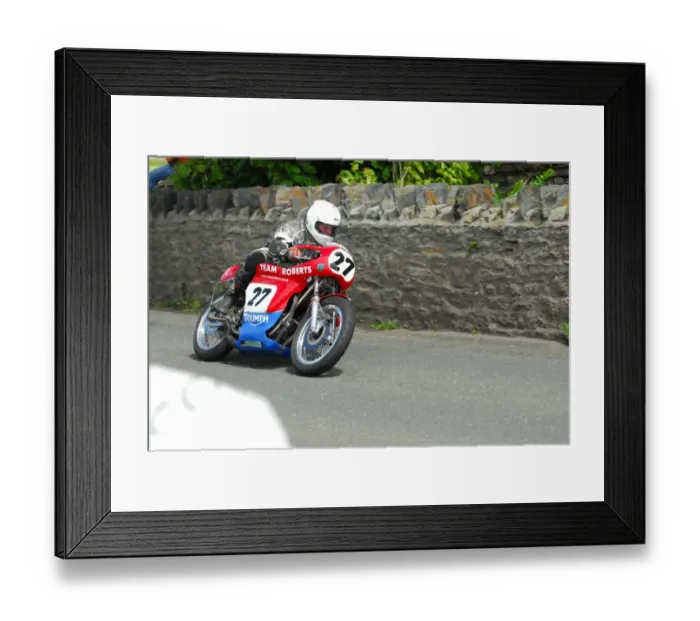 Framed Print : Trevor Rufus (Triumph Weslake) 2015 Pre TT Classic Framed Print : Trevor Rufus (Triumph Weslake) 2015 Pre TT Classic