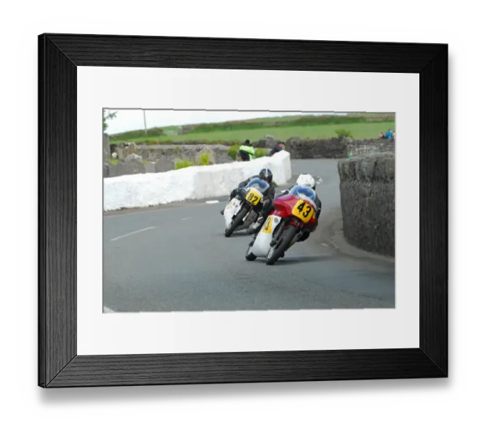 Framed Print : Mark Herbertson (Matchless) and Mark Parrett (Norton) 2015 Pre TT Classic Framed Print : Mark Herbertson (Matchless) and Mark Parrett (Norton) 2015 Pre TT Classic