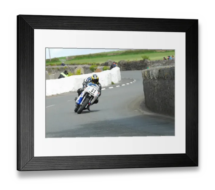 Framed Print : Andy Lee (Rob North Trident) 2015 Pre TT Classic Framed Print : Andy Lee (Rob North Trident) 2015 Pre TT Classic