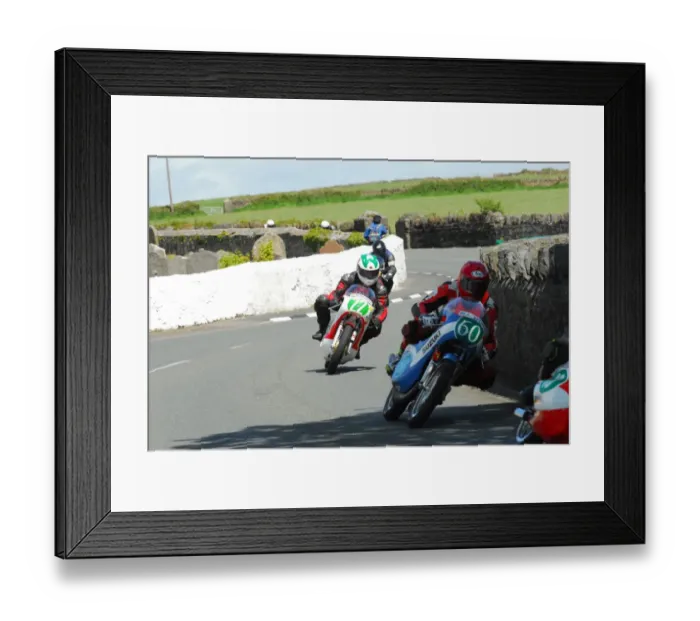 Framed Print : Joe Akroyd (Suzuki) and Terry Kermode (Yamaha) 2015 Pre TT Classic Framed Print : Joe Akroyd (Suzuki) and Terry Kermode (Yamaha) 2015 Pre TT Classic