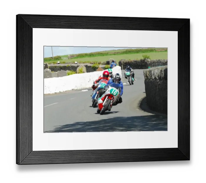 Framed Print : Dave Edwards (Yamaha) and Joe Akroyd (Suzuki) 2015 Pre TT Classic Framed Print : Dave Edwards (Yamaha) and Joe Akroyd (Suzuki) 2015 Pre TT Classic