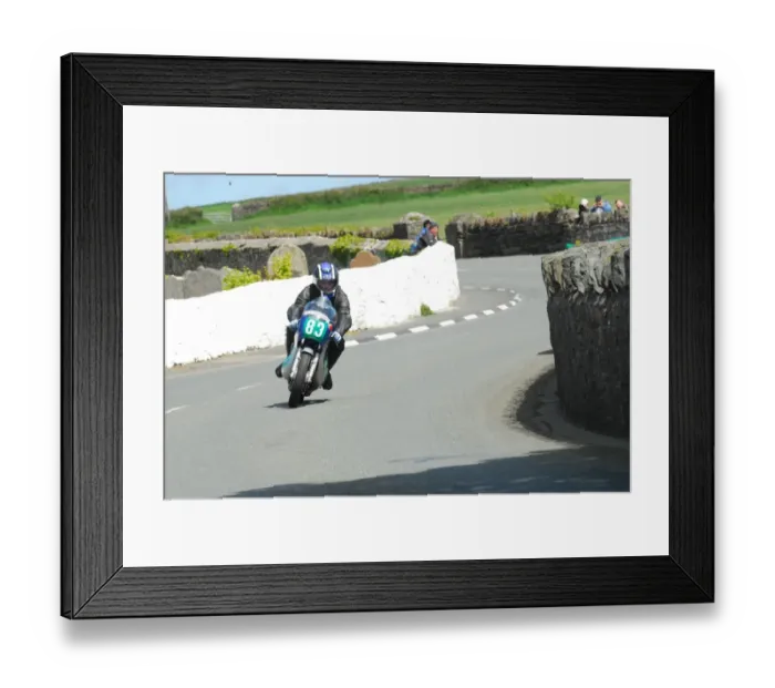 Framed Print : Danny Pullen (Suzuki) 2015 Pre TT Classic