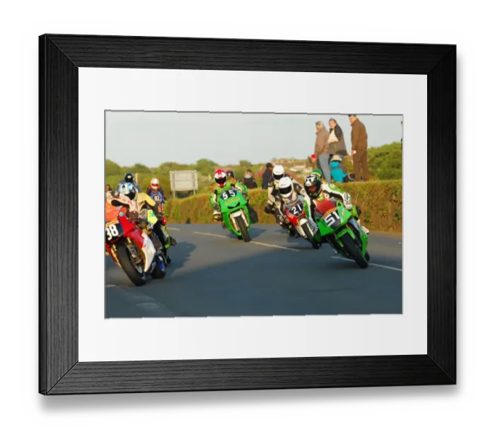 Framed Print : Neil Pearson (Kawasaki) and Tom Snow (Honda) and Scott Miller (Kawasaki) 2015 Southern 100 Framed Print : Neil Pearson (Kawasaki) and Tom Snow (Honda) and Scott Miller (Kawasaki) 2015 Southern 100