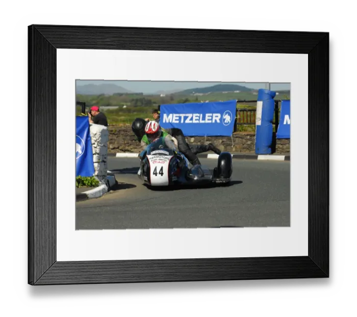 Framed Print : Lenny Pallister & Ian Marriner (NRE Triumph) 2013 Pre TT Classic Framed Print : Lenny Pallister & Ian Marriner (NRE Triumph) 2013 Pre TT Classic