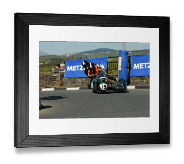 Framed Print : Andi Rolli & Beate Rolli (Weslake Triumph) 2013 Pre TT Classic Framed Print : Andi Rolli & Beate Rolli (Weslake Triumph) 2013 Pre TT Classic