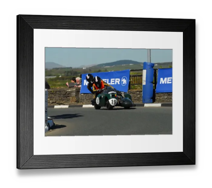 Framed Print : Andi Rolli & Beate Rolli (Weslake Triumph) 2013 Pre TT Classic Framed Print : Andi Rolli & Beate Rolli (Weslake Triumph) 2013 Pre TT Classic