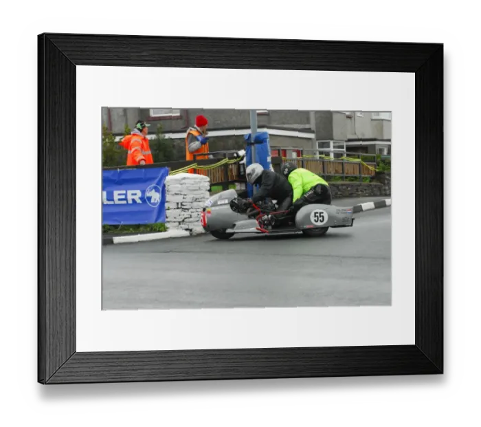 Framed Print : Ella Klatte & Stef Vernooy (Triumph) 2013 Pre TT Classic Framed Print : Ella Klatte & Stef Vernooy (Triumph) 2013 Pre TT Classic