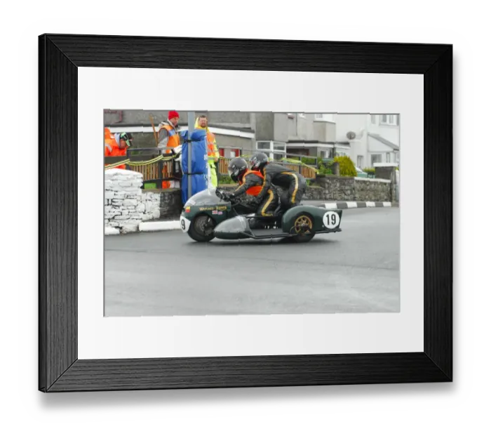 Framed Print : Andi Rolli & Beate Rolli (Weslake Triumph) 2013 Pre TT Classic Framed Print : Andi Rolli & Beate Rolli (Weslake Triumph) 2013 Pre TT Classic