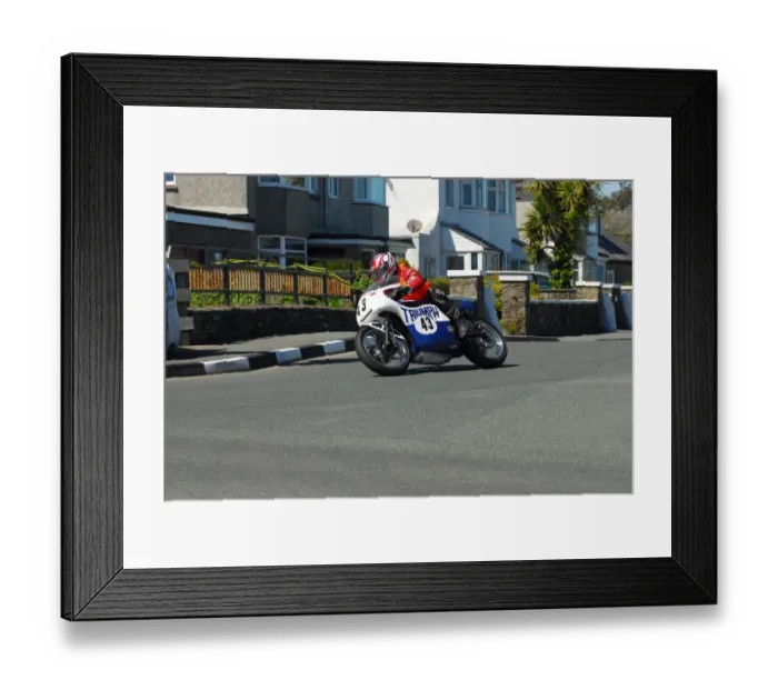 Framed Print : Mike Walker (Triumph) 2013 Pre TT Classic