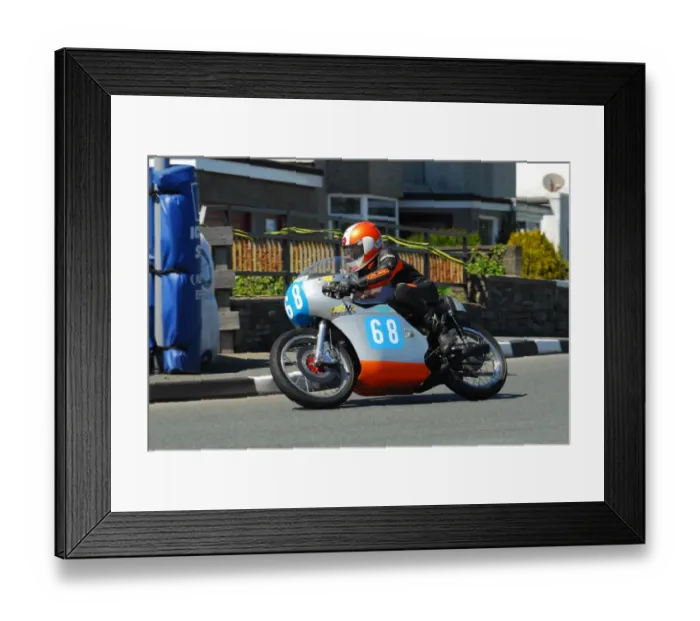 Framed Print : Peter Richardson (Honda) 2013 Pre TT Classic