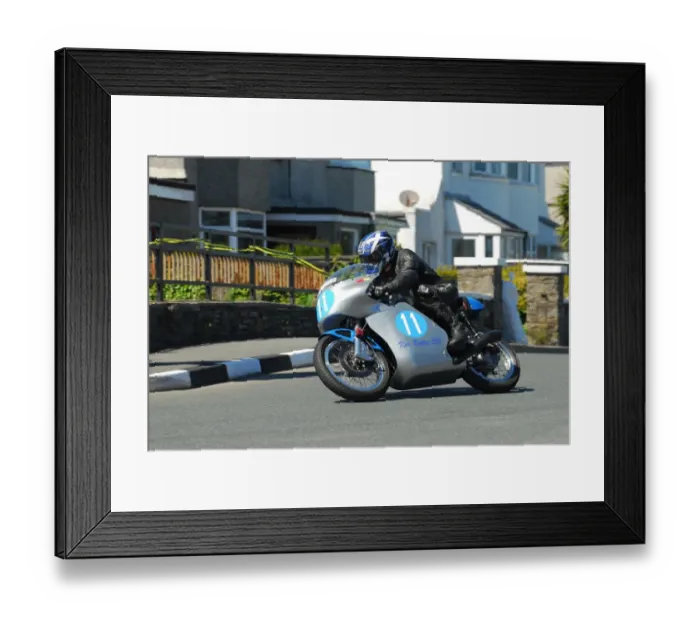 Framed Print : Steven Elliott (Honda) 2013 Pre TT Classic