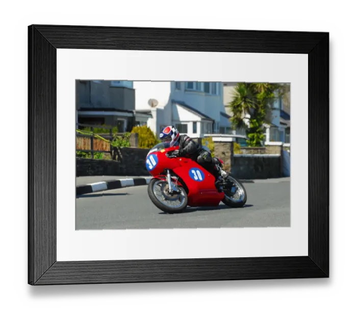 Framed Print : Ross Johnson (Honda) 2013 Pre TT Classic