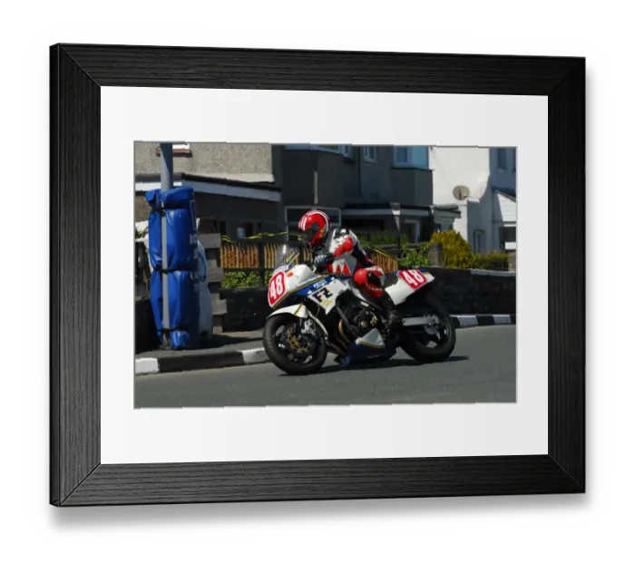 Framed Print : Henry Bell (Yamaha) 2013 Pre TT Classic