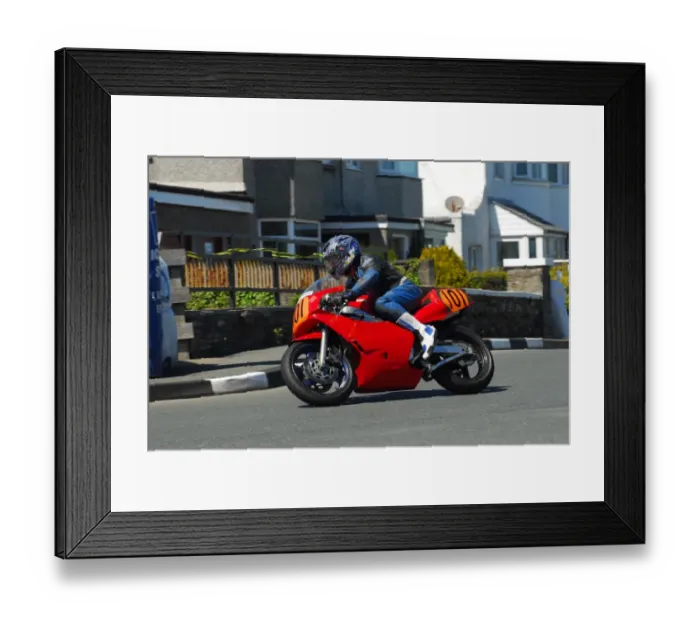 Framed Print : Tony Russell (Yamaha) 2013 Pre TT Classic
