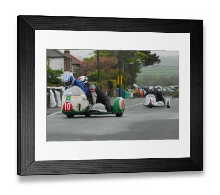 Framed Print : Dick Hawes & Alan Bedford (BMW) 2013 Pre TT Classic Framed Print : Dick Hawes & Alan Bedford (BMW) 2013 Pre TT Classic