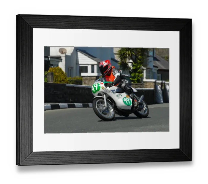 Framed Print : Steven Bedford (Suzuki) 2013 Pre TT Classic