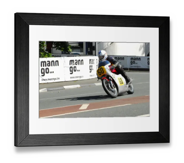 Framed Print : Brian Cooper (Honda Drixton) 2013 Senior Classic TT