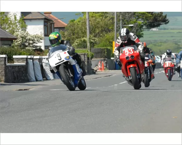 Chris McGahan (Triumph) and John Macfarlane (Suzuki) 2012 Pre TT Classic