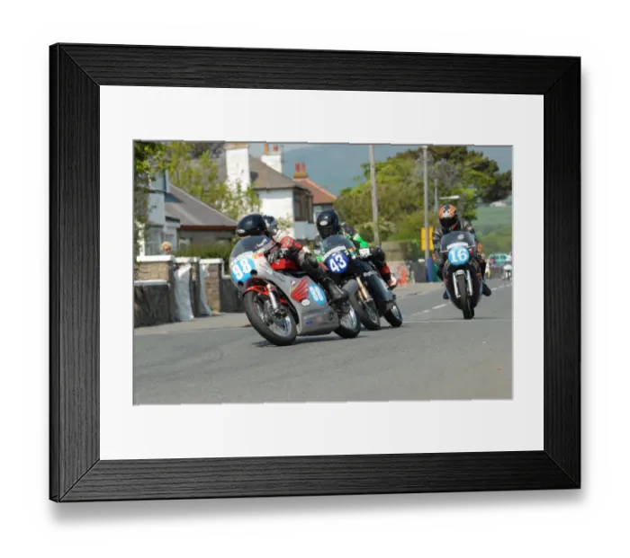 Framed Print : Steve Ferguson (TAB Honda) and Tom Parkes (Honda) and Alec Whitwell (Honda) 2012 Pre TT Classic Framed Print : Steve Ferguson (TAB Honda) and Tom Parkes (Honda) and Alec Whitwell (Honda) 2012 Pre TT Classic
