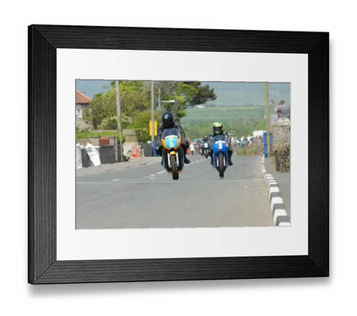 Framed Print : Ken Davis (Honda) and Chris McGahan (Honda) 2012 Pre TT Classic Framed Print : Ken Davis (Honda) and Chris McGahan (Honda) 2012 Pre TT Classic