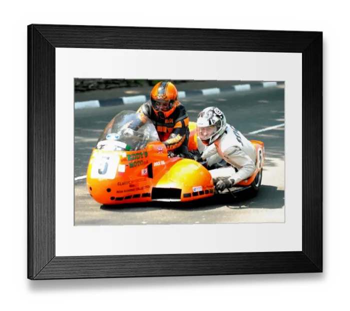 Framed Print : Eddy Wright & Neil Wheatley (Bellas Imp) 2012 Pre TT Classic Framed Print : Eddy Wright & Neil Wheatley (Bellas Imp) 2012 Pre TT Classic