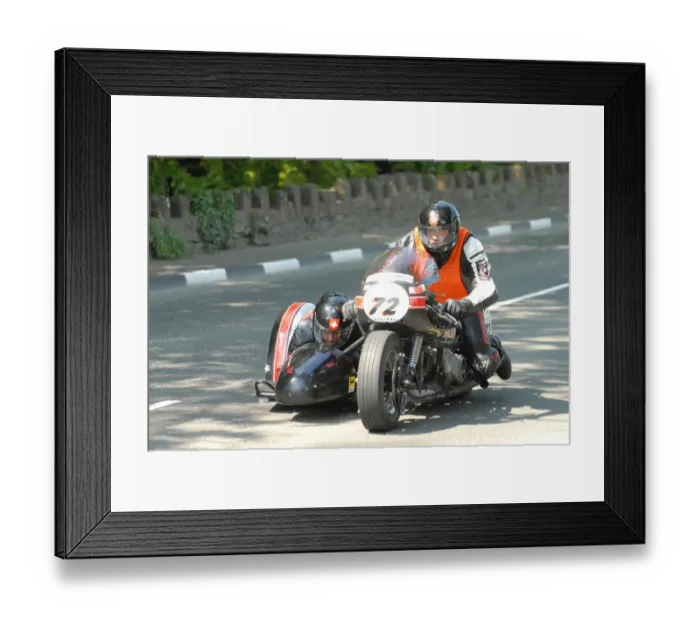 Framed Print : Guido Reichmuth & Zita Gwerder (Ducati) 2012 Pre TT Classic